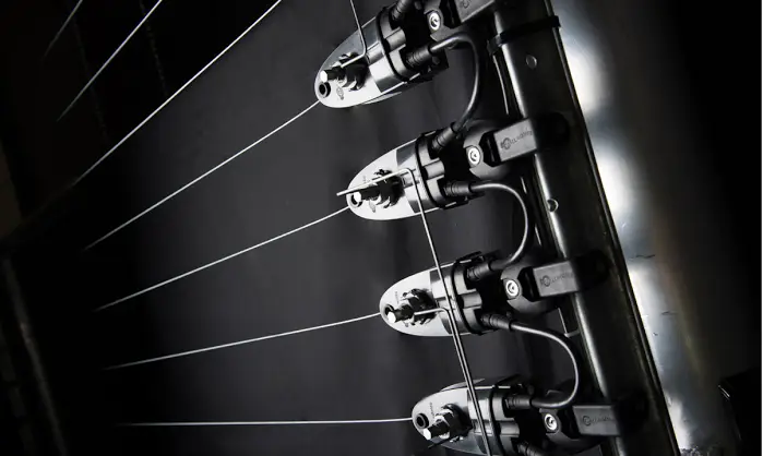 High-security electric fence with Gallagher tensioning system for perimeter protection.